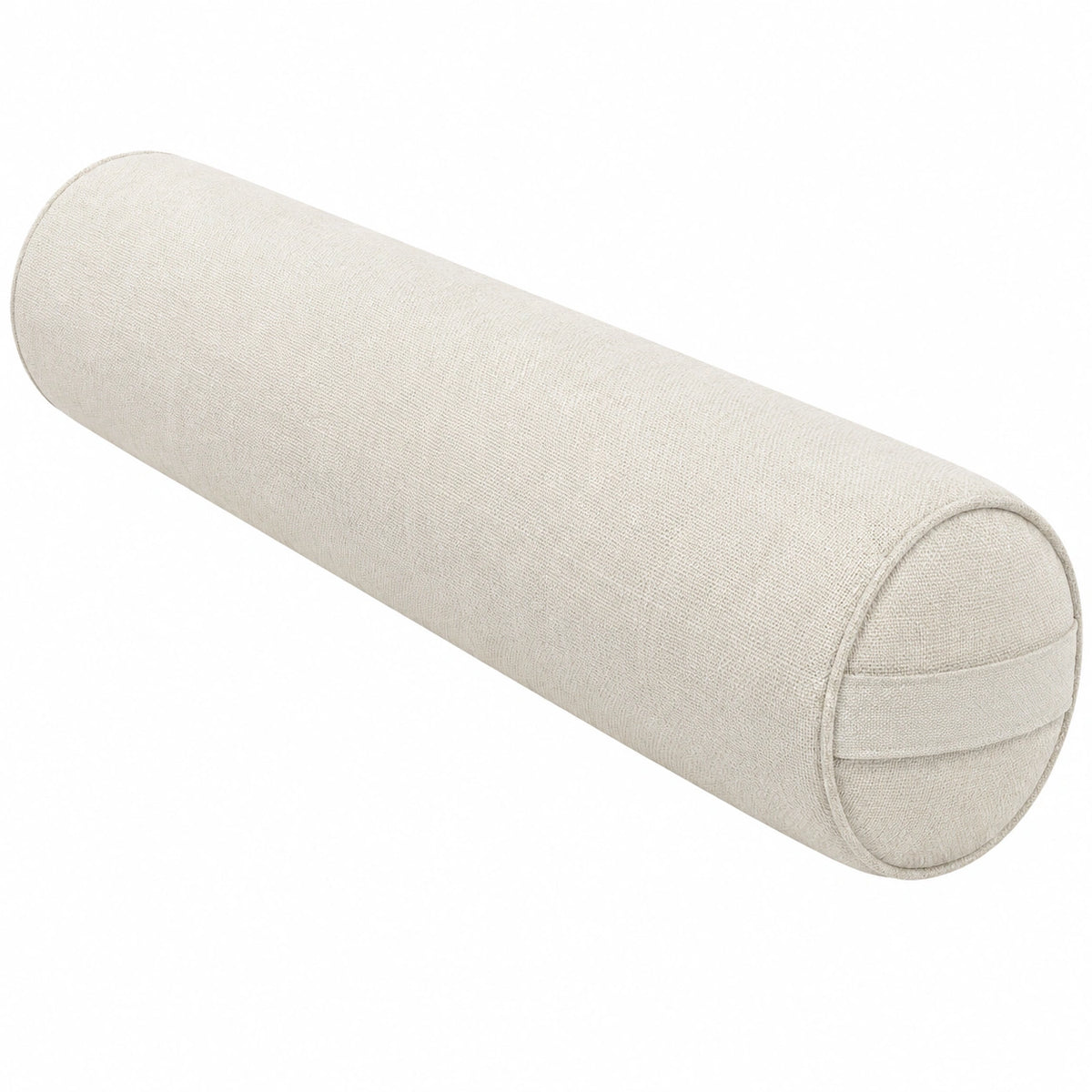 Cuscino cilindrico 20 x 60 cm in tessuto beige - supporto decorativo