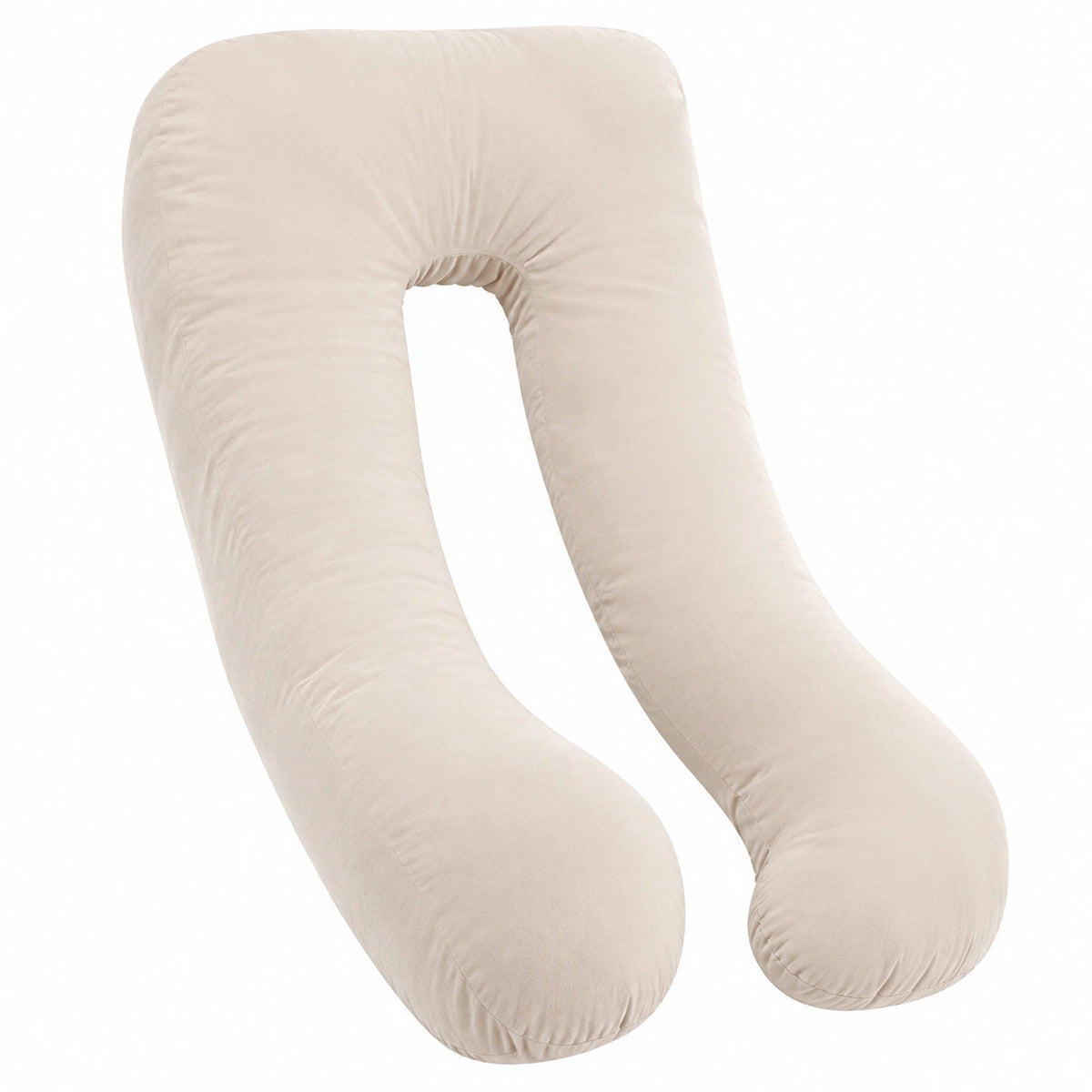Cuscino gravidanza a U 140 cm in tessuto avorio - supporto per il riposo