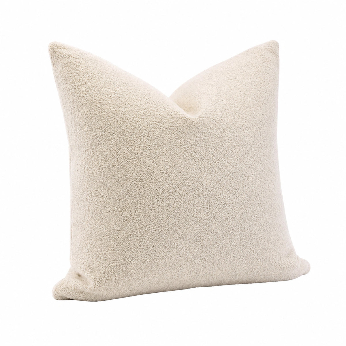 Cuscino decorativo 45 x 45 cm in tessuto bouclé avorio stile moderno